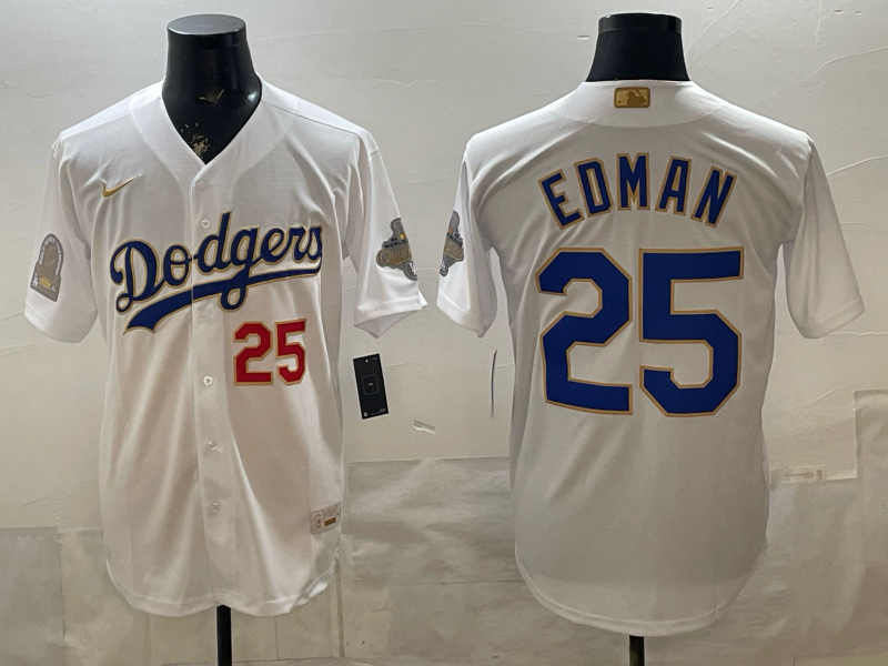 Men 2026 Los Angeles Dodgers #25 Edman white Game Nike MLB Jersey 0504002